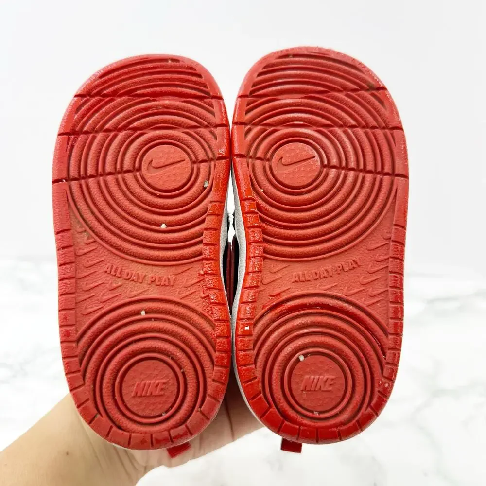 Nike‎ Court Borough Baby Boy Size 7C Sneakers Black Red